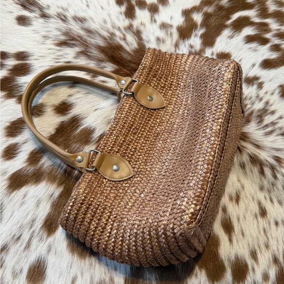Faded Glory Brown Woven Clutch - Picture 3 of 3